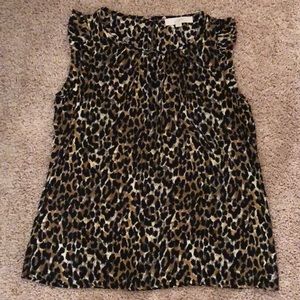 Loft Leopard Sleeveless Blouse